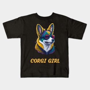 corgi girl Kids T-Shirt